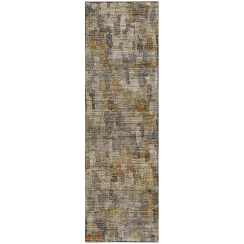 Machine Washable Nexus Beige 2\'3\" x 7\'6\" Runner Rug