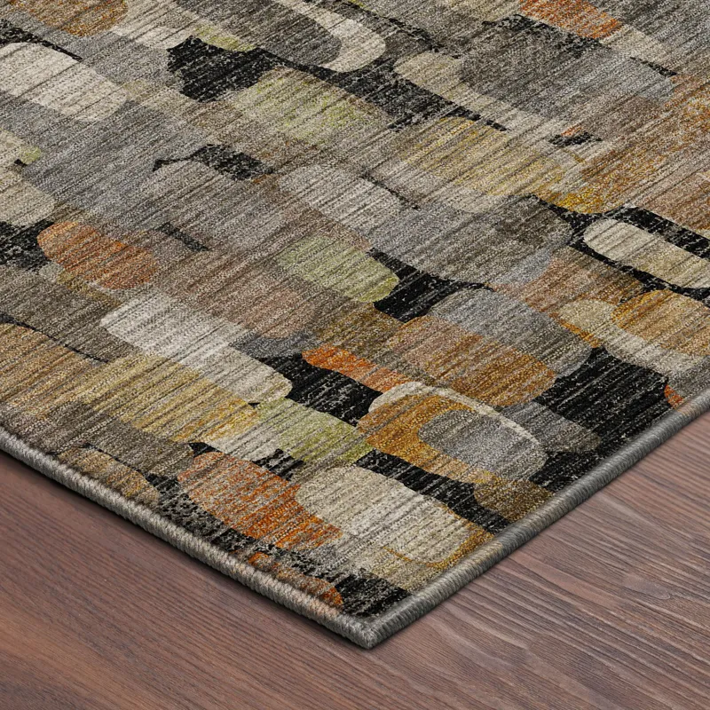 Machine Washable Nexus Black 2\'3\" x 7\'6\" Runner Rug