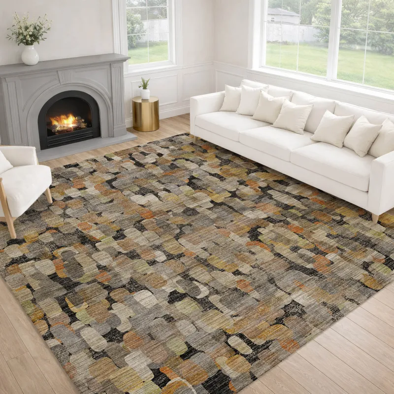 Machine Washable Nexus Black 5\' x 7\'6\" Rug