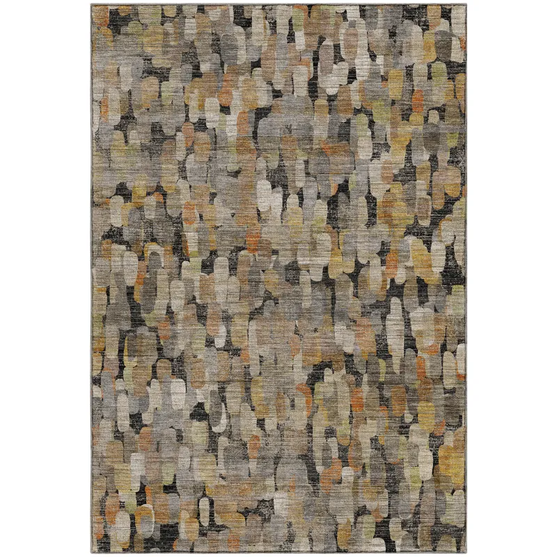 Machine Washable Nexus Black 5\' x 7\'6\" Rug