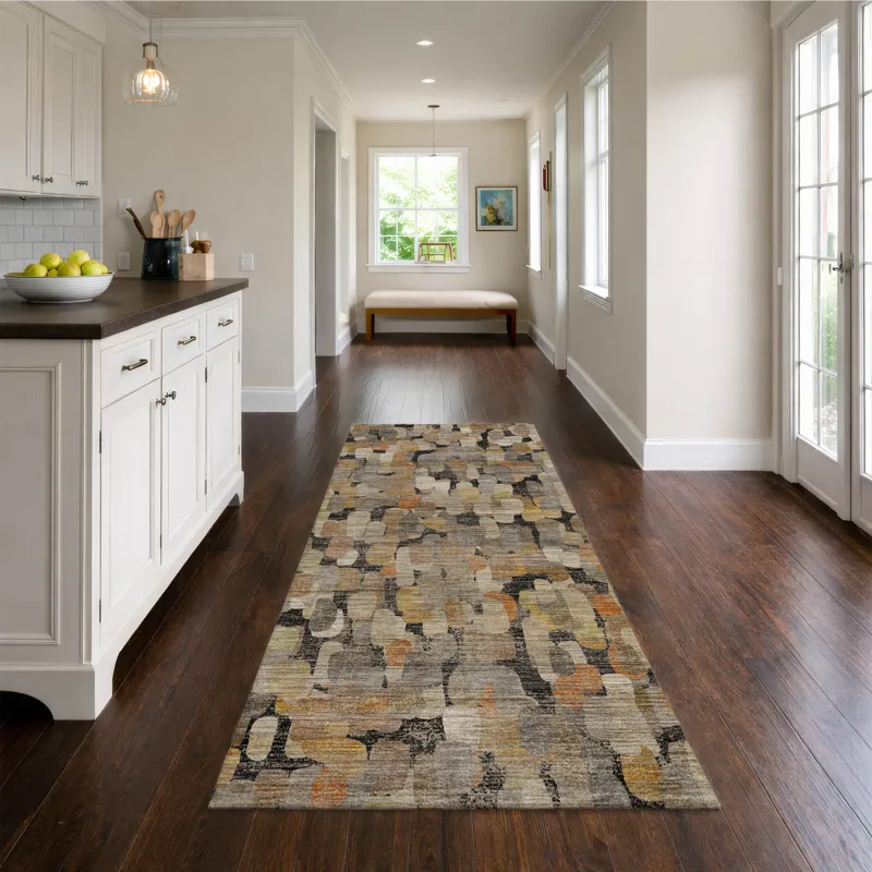 Machine Washable Nexus Black 2\'3\" x 7\'6\" Runner Rug
