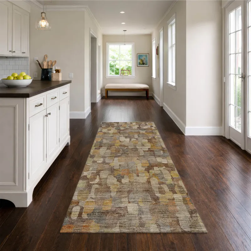 Machine Washable Nexus Chocolate 2\'3\" x 7\'6\" Runner Rug