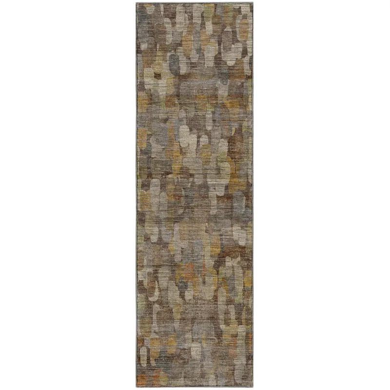 Machine Washable Nexus Chocolate 2\'3\" x 7\'6\" Runner Rug