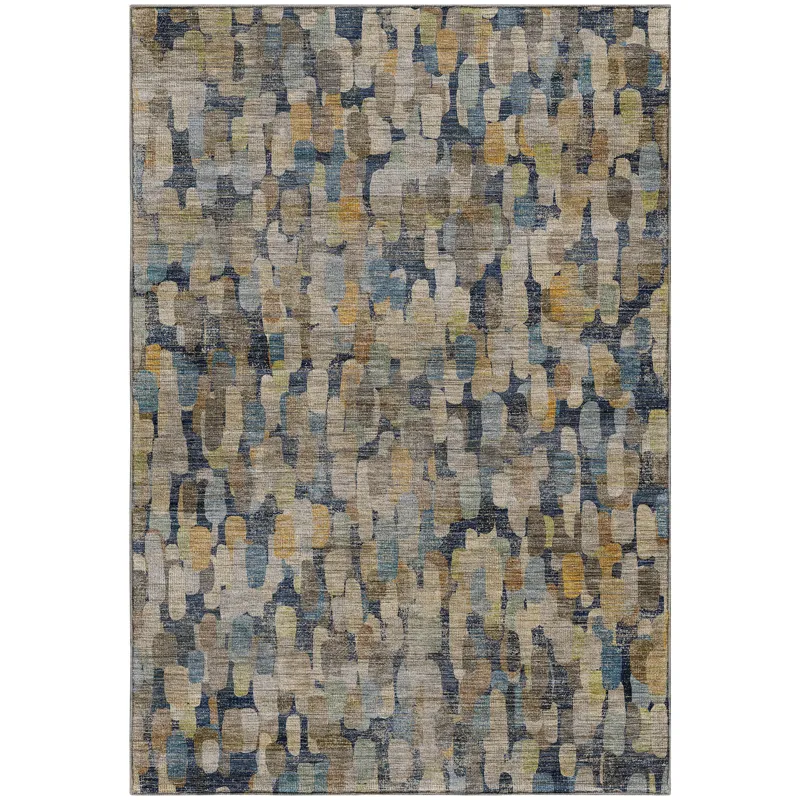 Machine Washable Nexus Navy 3\' x 5\' Rug