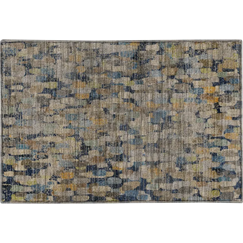 Machine Washable Nexus Navy 1\'8\" x 2\'6\" Rug