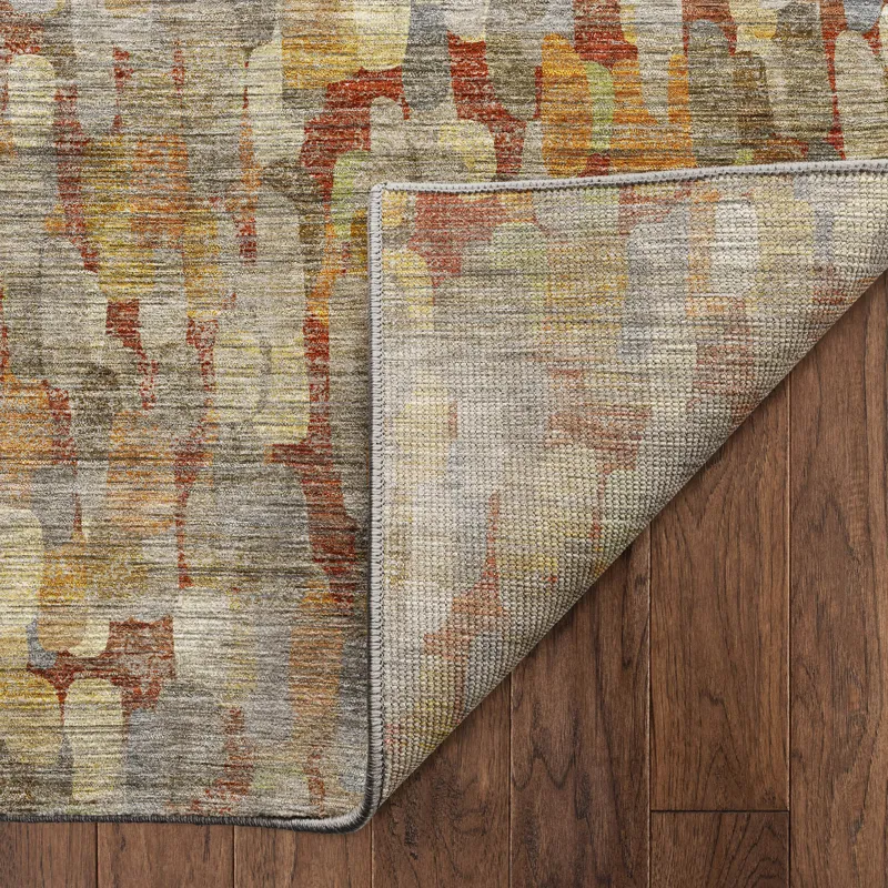 Machine Washable Nexus Paprika 9\' x 12\' Rug