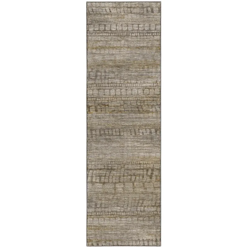 Machine Washable Nexus Beige 2\'3\" x 7\'6\" Runner Rug