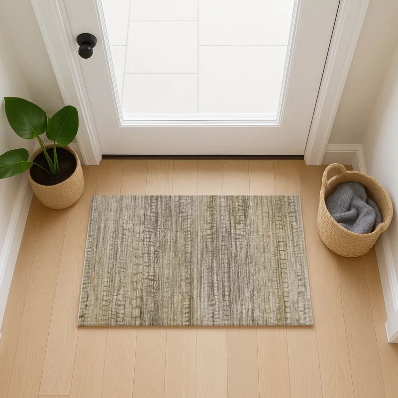 Machine Washable Nexus Beige 1\'8\" x 2\'6\" Rug