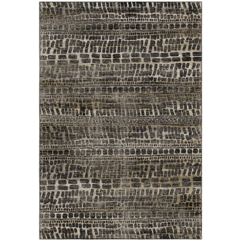 Machine Washable Nexus Black 5\' x 7\'6\" Rug