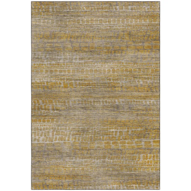 Machine Washable Nexus Gold 9\' x 12\' Rug