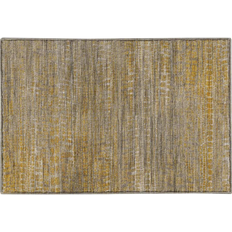 Machine Washable Nexus Gold 1\'8\" x 2\'6\" Rug