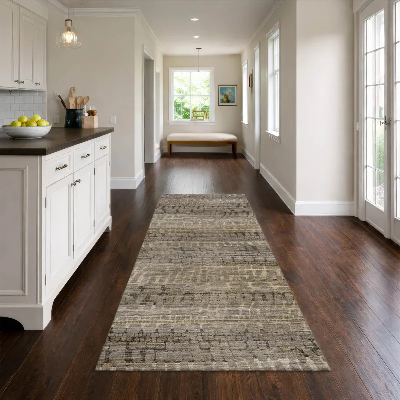 Machine Washable Nexus Gray 2\'3\" x 7\'6\" Runner Rug