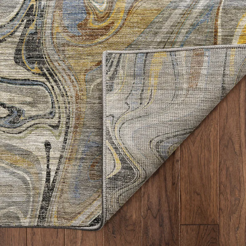 Machine Washable Nexus Gray 3\' x 5\' Rug