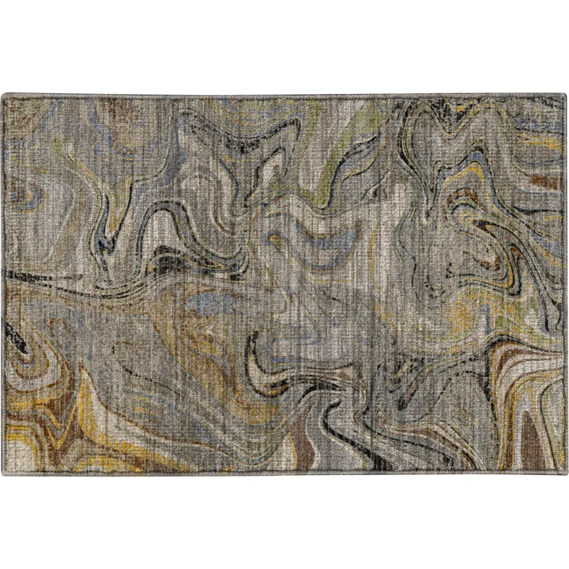 Machine Washable Nexus Gray 1\'8\" x 2\'6\" Rug