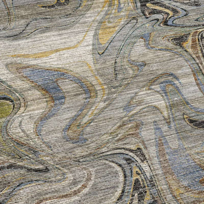 Machine Washable Nexus Gray 3\' x 5\' Rug