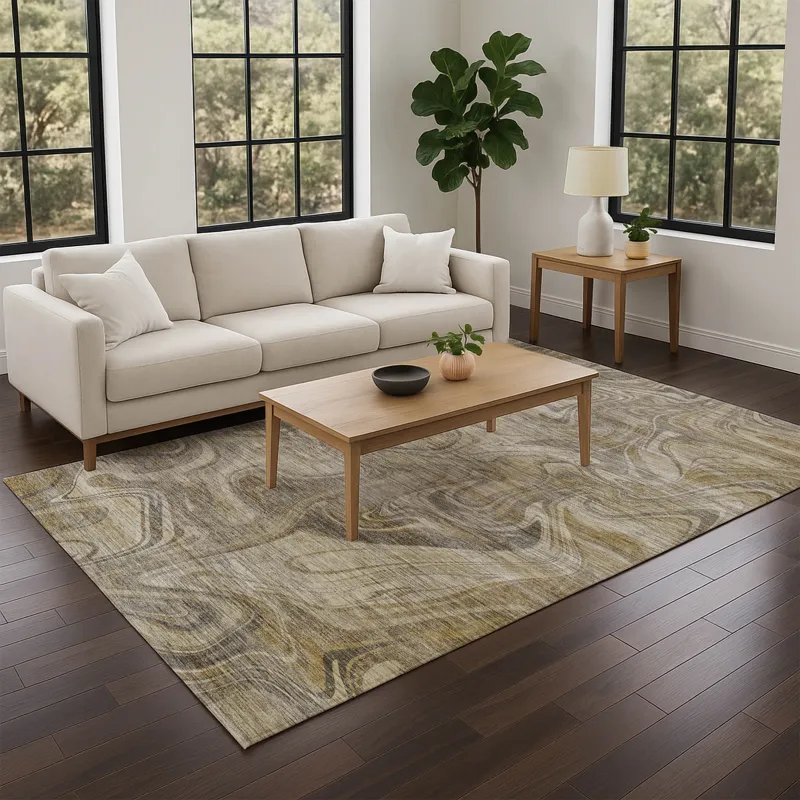Machine Washable Nexus Ivory 9\' x 12\' Rug
