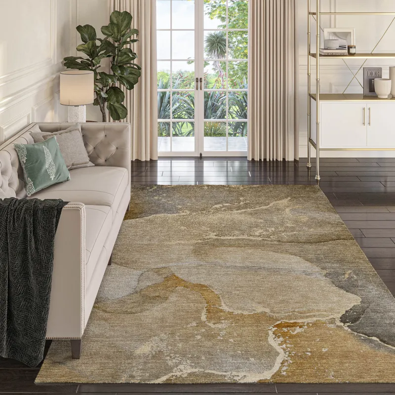 Luxury Washable Odyssey Chocolate 5\' x 7\'6\" Rug