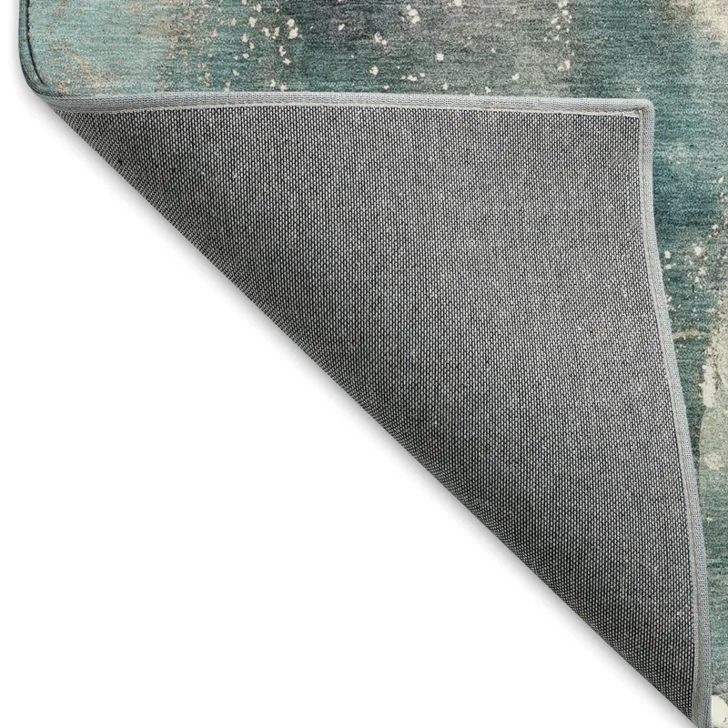 Luxury Washable Odyssey Teal 3\' x 5\' Rug