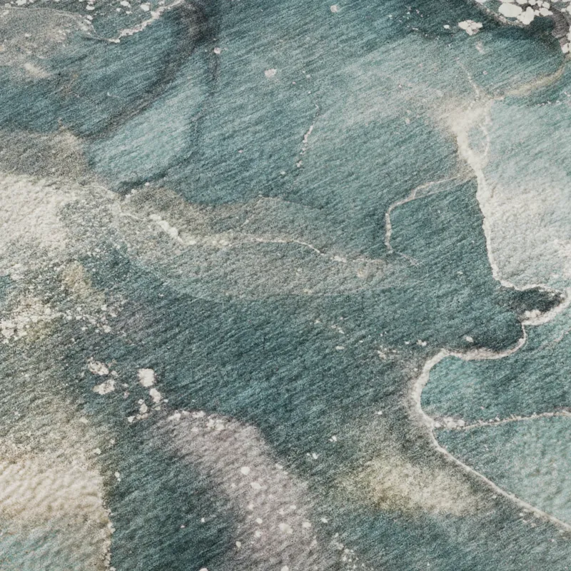 Luxury Washable Odyssey Teal 3\' x 5\' Rug