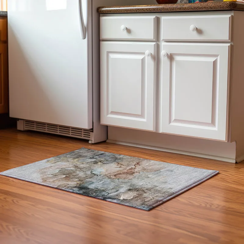Luxury Washable Odyssey Tan 1\'8\" x 2\'6\" Rug