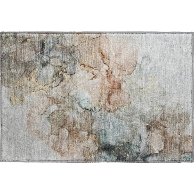 Luxury Washable Odyssey Tan 1\'8\" x 2\'6\" Rug