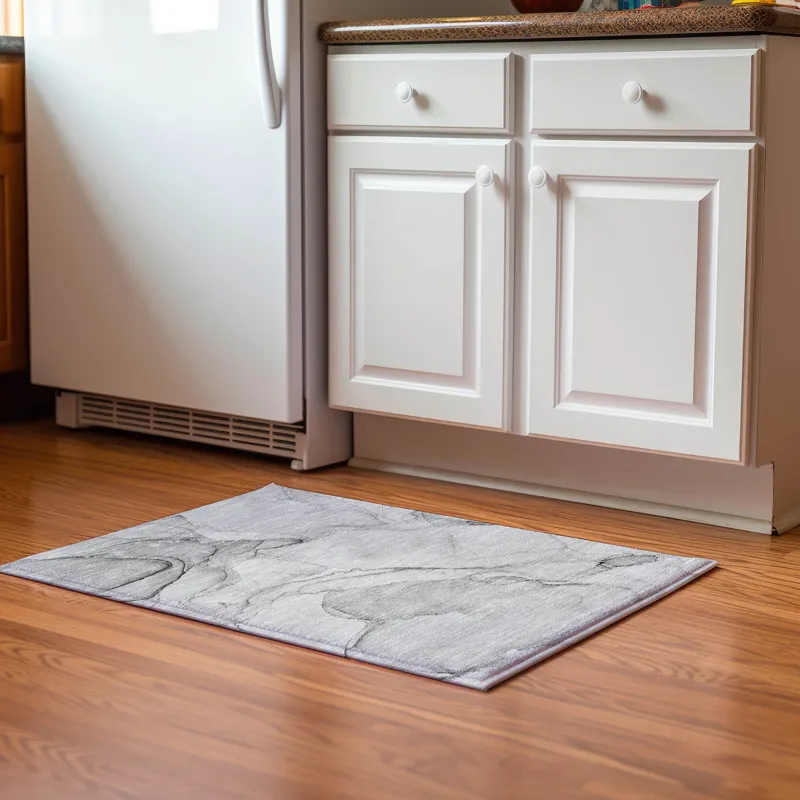 Luxury Washable Odyssey Gray 1\'8\" x 2\'6\" Rug