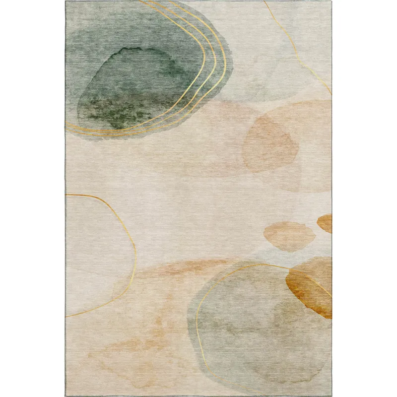 Luxury Washable Odyssey Beige 8\' x 10\' Rug