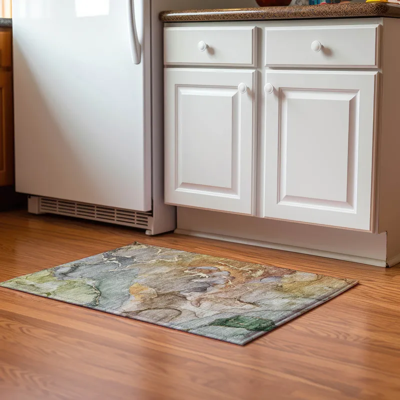 Luxury Washable Odyssey Taupe 1\'8\" x 2\'6\" Rug