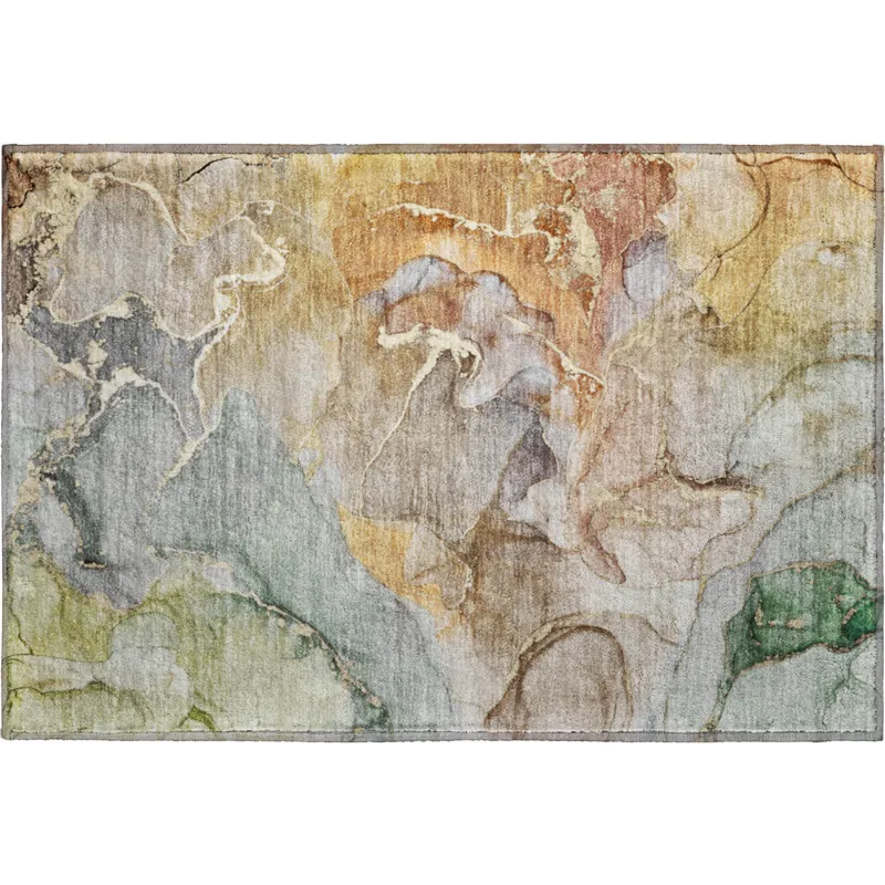 Luxury Washable Odyssey Taupe 1\'8\" x 2\'6\" Rug
