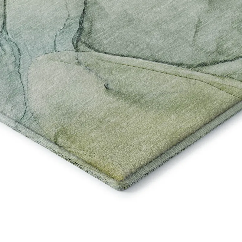Luxury Washable Odyssey Aloe 8\' x 8\' Round Rug
