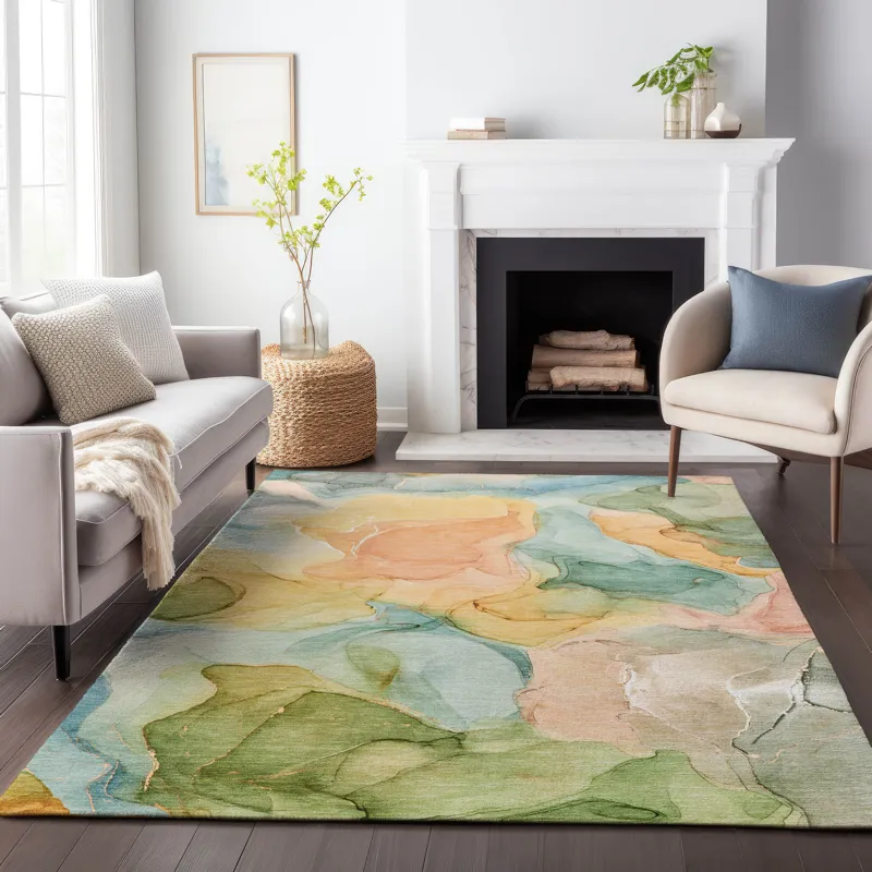 Luxury Washable Odyssey Beige 10\' x 14\' Rug