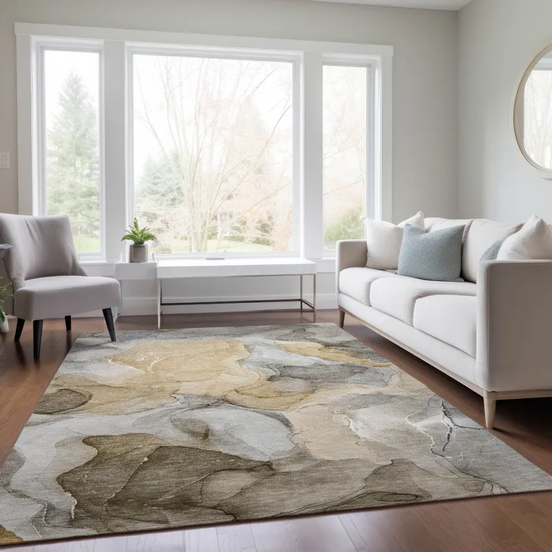 Luxury Washable Odyssey Taupe 10\' x 14\' Rug
