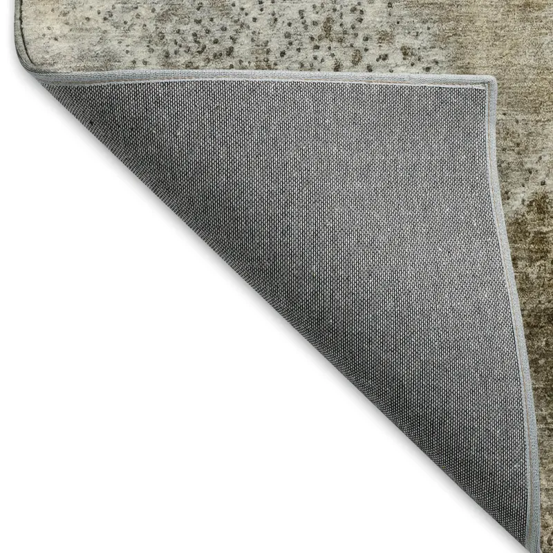 Luxury Washable Odyssey Taupe 8\' x 8\' Round Rug