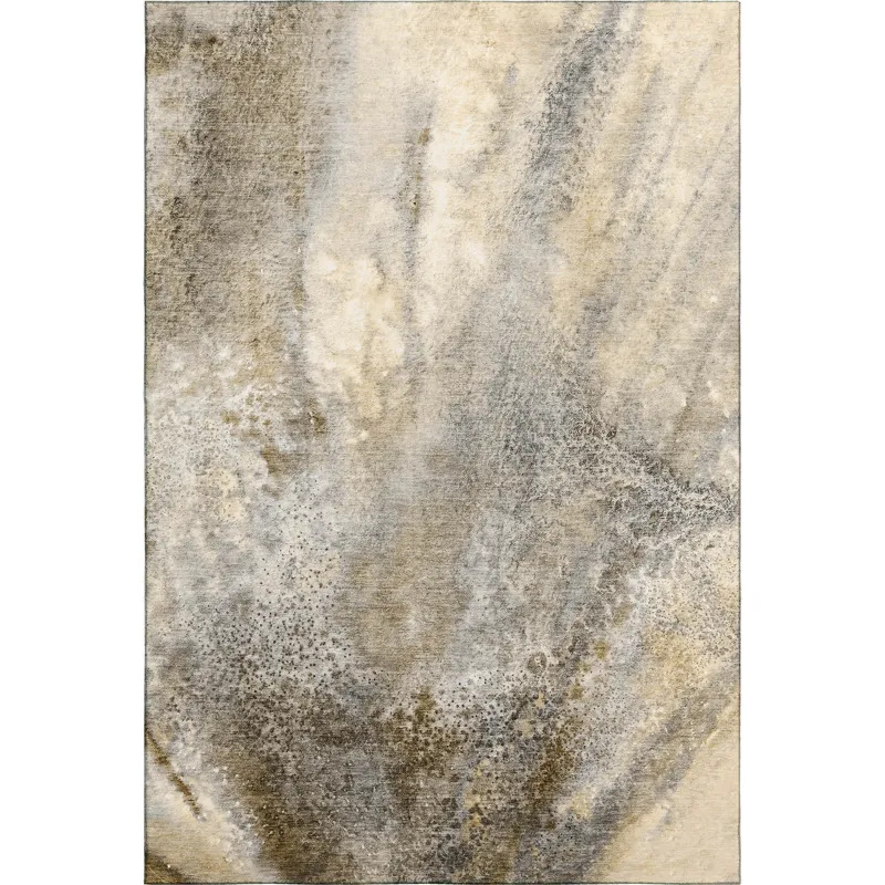 Luxury Washable Odyssey Taupe 9\' x 12\' Rug