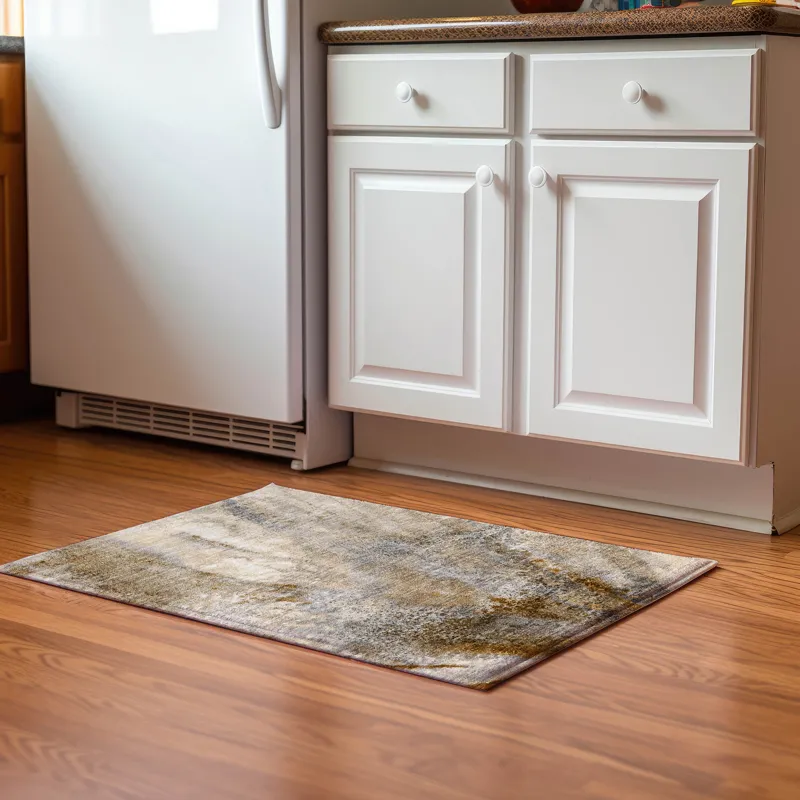 Luxury Washable Odyssey Taupe 1\'8\" x 2\'6\" Rug