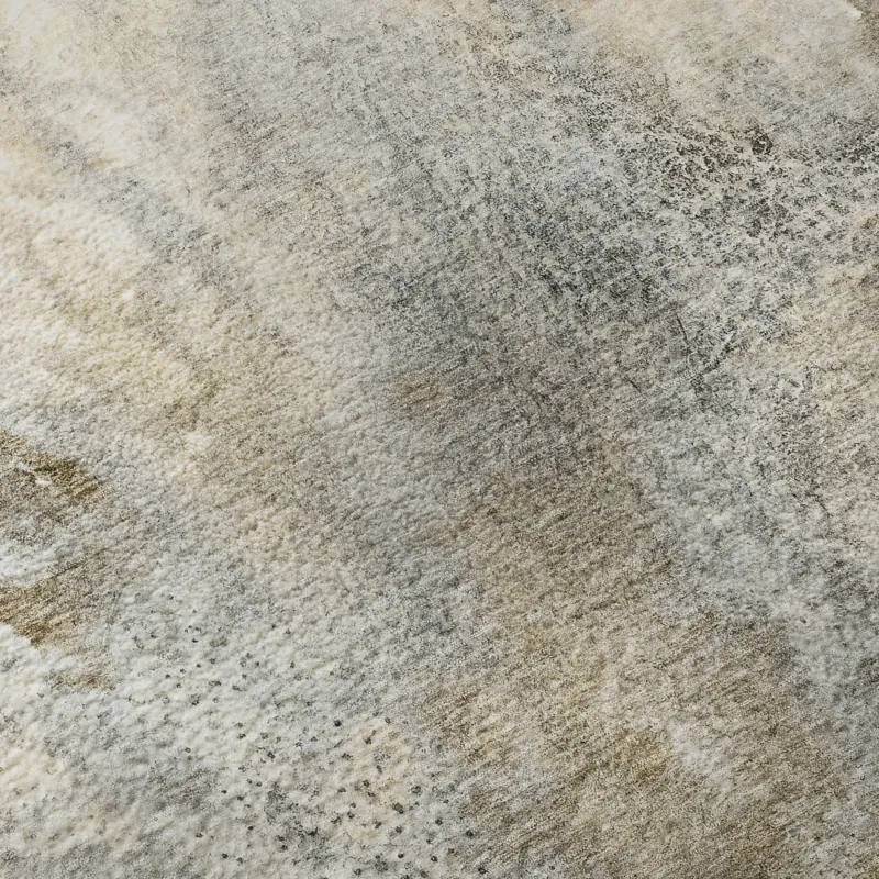 Luxury Washable Odyssey Taupe 8\' x 8\' Round Rug