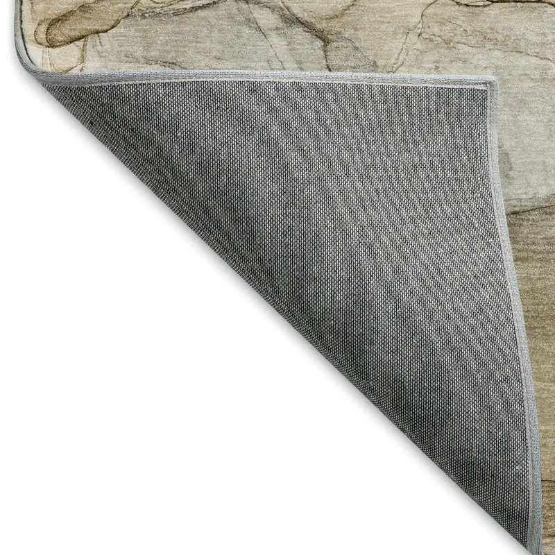 Luxury Washable Odyssey Brown 3\' x 5\' Rug