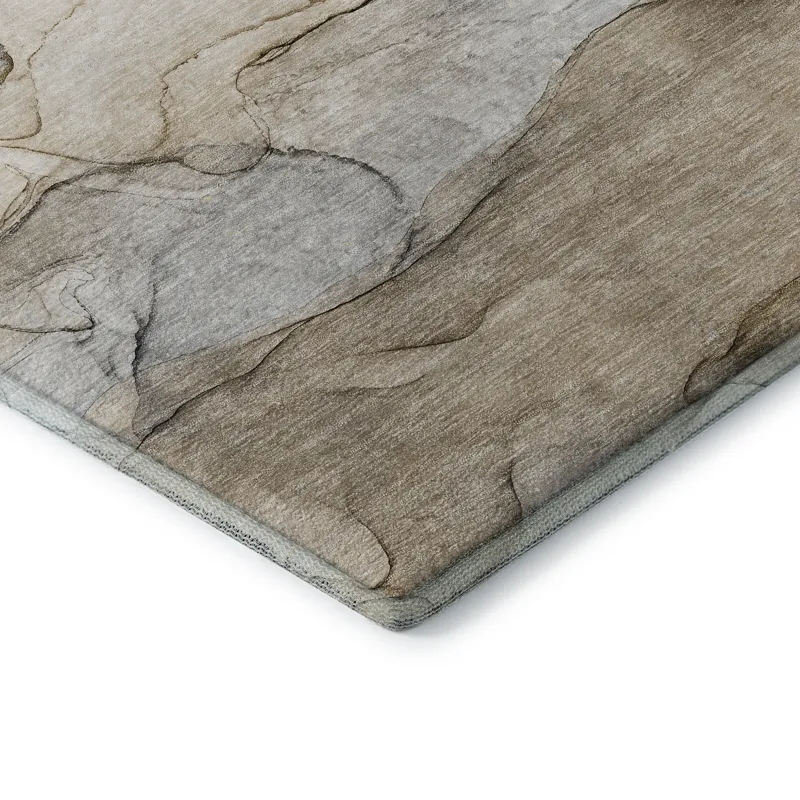 Luxury Washable Odyssey Brown 3\' x 5\' Rug