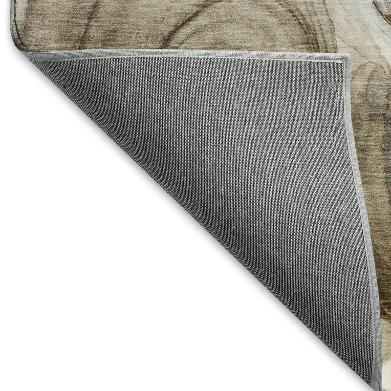 Luxury Washable Odyssey Beige 3\' x 5\' Rug