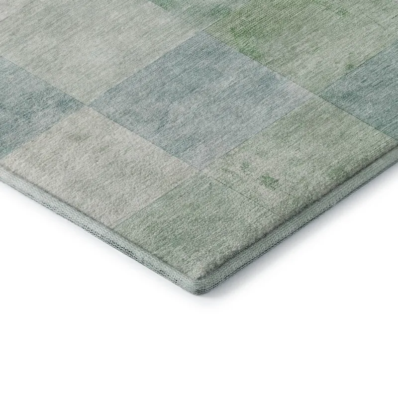 Machine Washable Indoor/Outdoor Pacifica Seafoam 2\'3\" x 7\'6\" Runner Rug