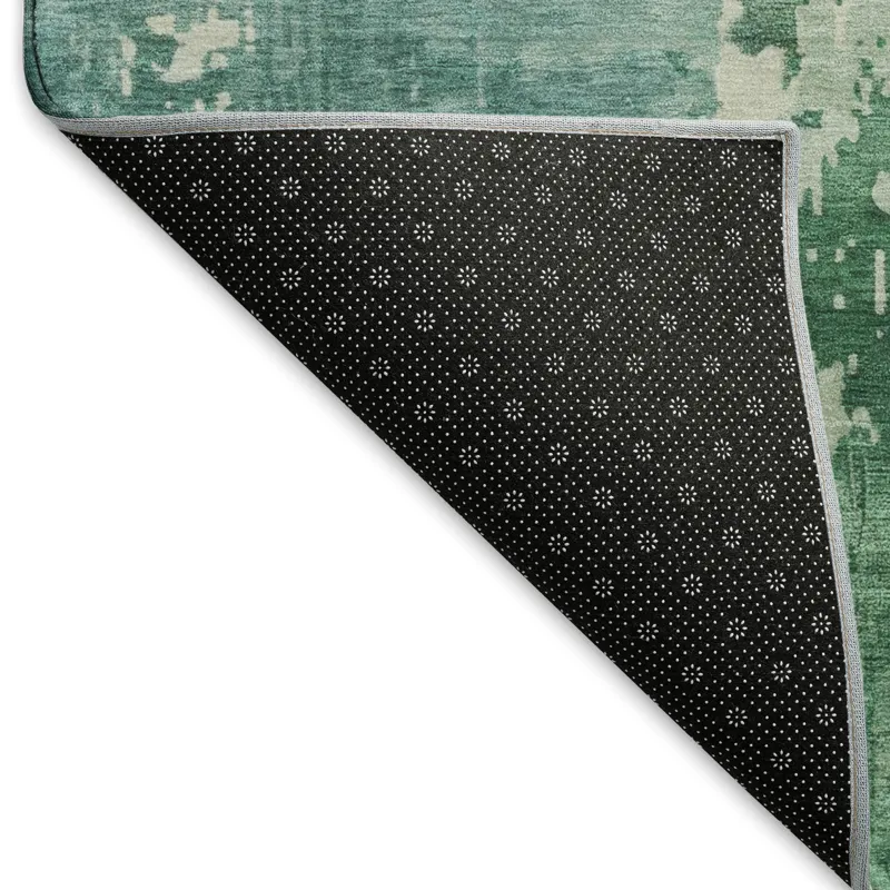 Machine Washable Indoor/Outdoor Pacifica Emerald 5\' x 7\'6\" Rug