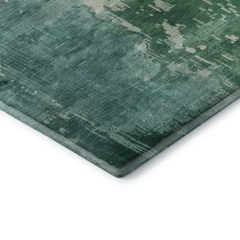 Machine Washable Indoor/Outdoor Pacifica Emerald 5\' x 7\'6\" Rug