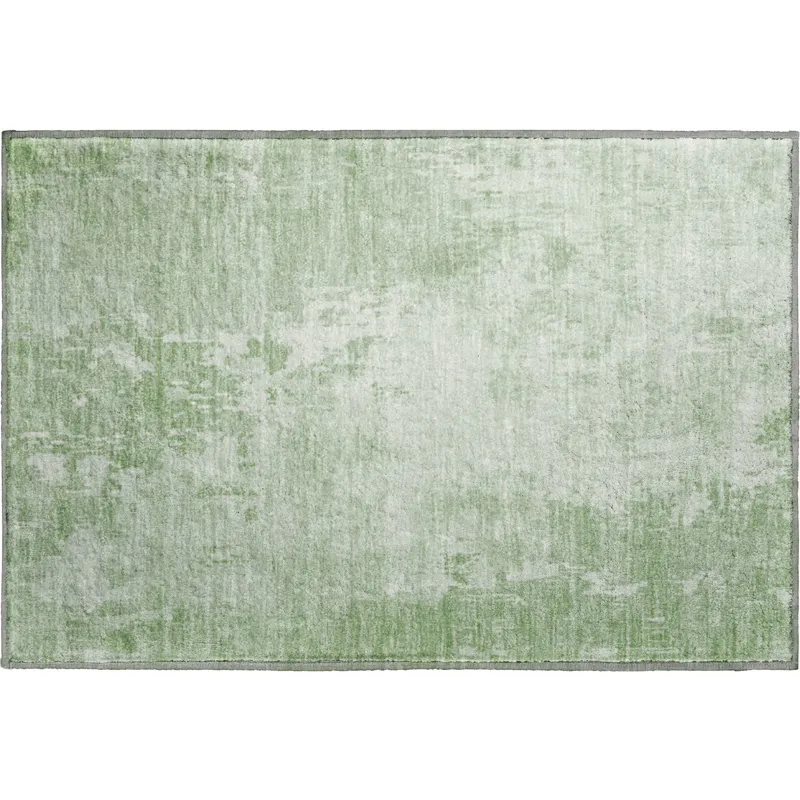 Machine Washable Indoor/Outdoor Pacifica Mint 1\'8\" x 2\'6\" Rug