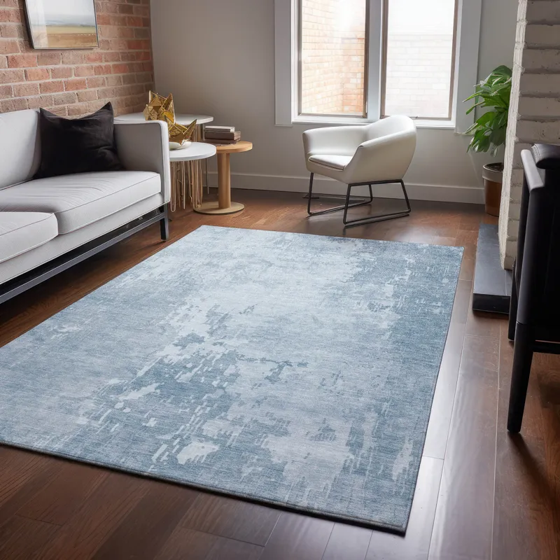 Machine Washable Indoor/Outdoor Pacifica Sky 9\' x 12\' Rug