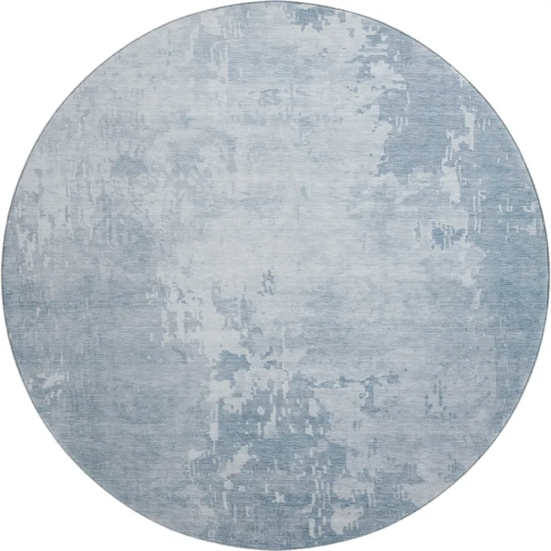 Machine Washable Indoor/Outdoor Pacifica Sky 8\' x 8\' Round Rug