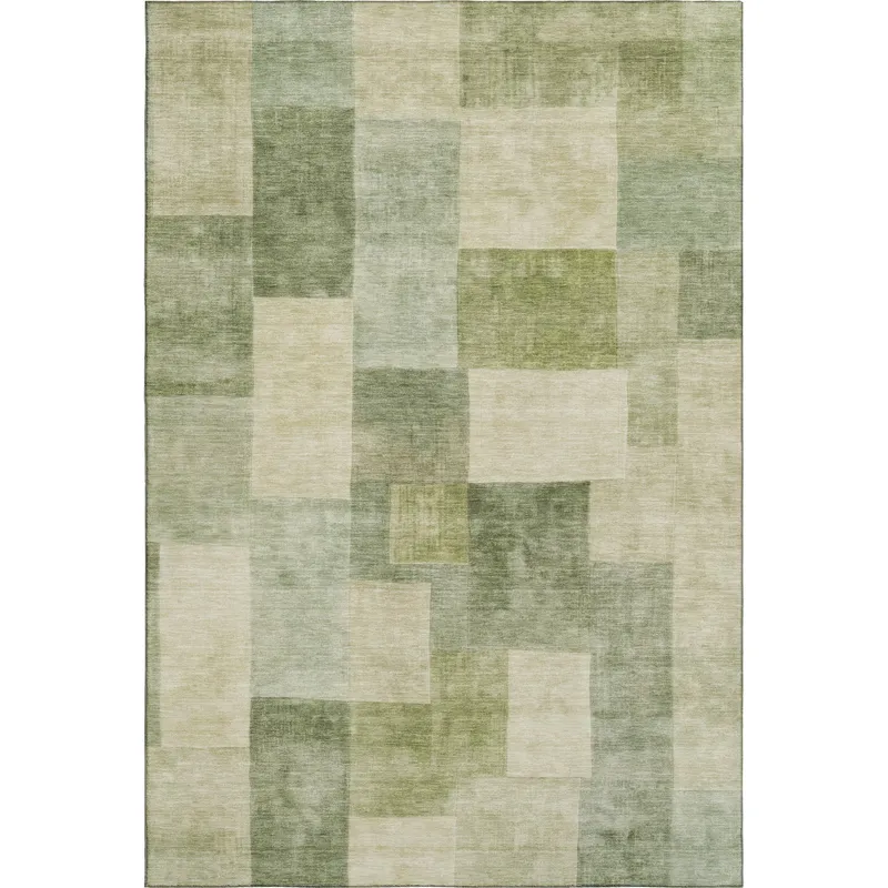 Machine Washable Indoor/Outdoor Pacifica Aloe 8\' x 10\' Rug