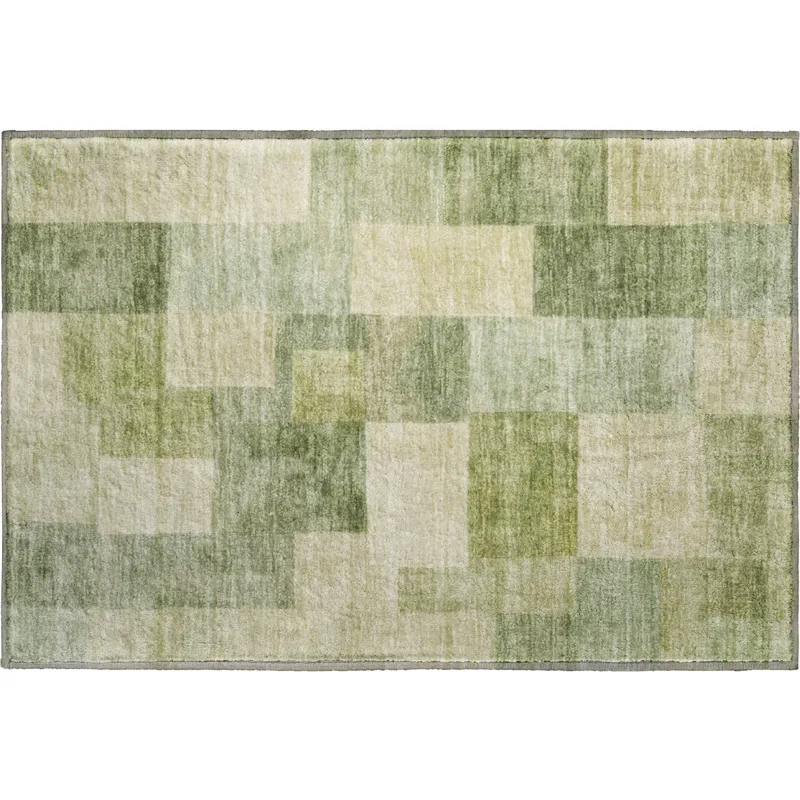 Machine Washable Indoor/Outdoor Pacifica Aloe 1\'8\" x 2\'6\" Rug