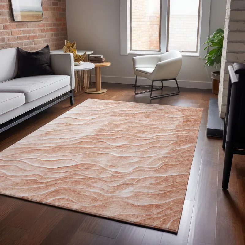 Machine Washable Indoor/Outdoor Pacifica Coral 2\'6\" x 3\'10\" Rug
