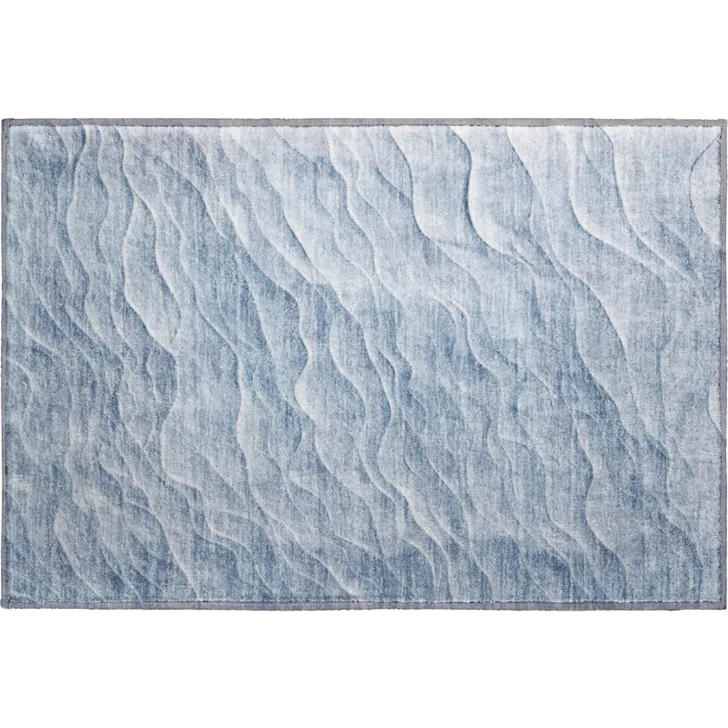 Machine Washable Indoor/Outdoor Pacifica Denim 1\'8\" x 2\'6\" Rug