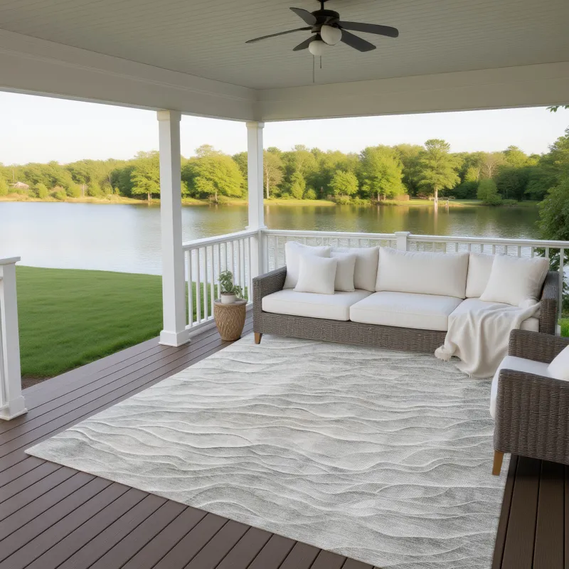 Machine Washable Indoor/Outdoor Pacifica Taupe 2\'6\" x 3\'10\" Rug